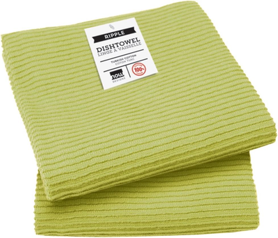 Now Designs Ripple Dish Towel, Set of 2, Cactus Green
