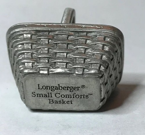 Longaberger Miniature Pewter Small Comforts Basket - Charm