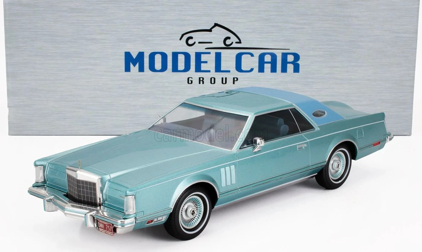 MCG 1978 Lincoln Continental Mark V Metallic Light Blue 1:18