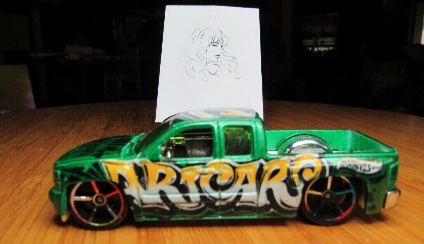 Hot Wheels HW Art Cars Series Graphiti Green Chevy Silverado Hot Wheels HW Art Cars Series Graphiti Green Chevy Silverado