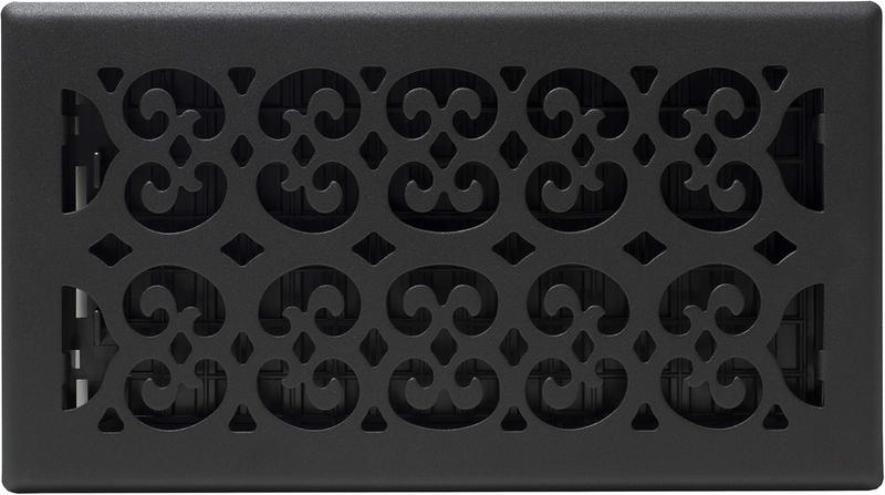6x12 STH612 Floor Register Vent Textured Black Decor Air Grille