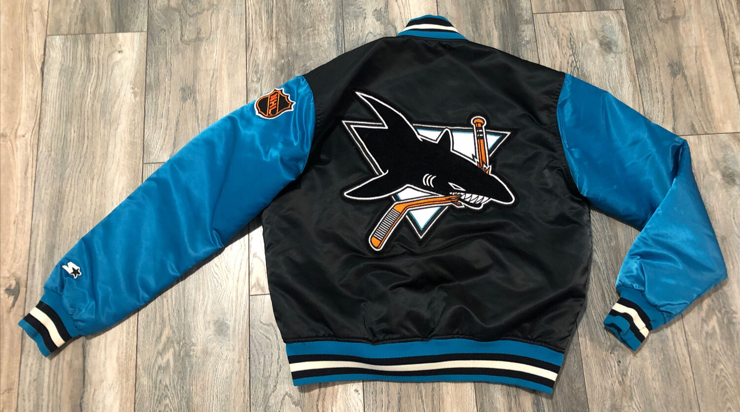 Vintage San Jose Sharks Satin Jacket NHL Hockey Grail -  Israel