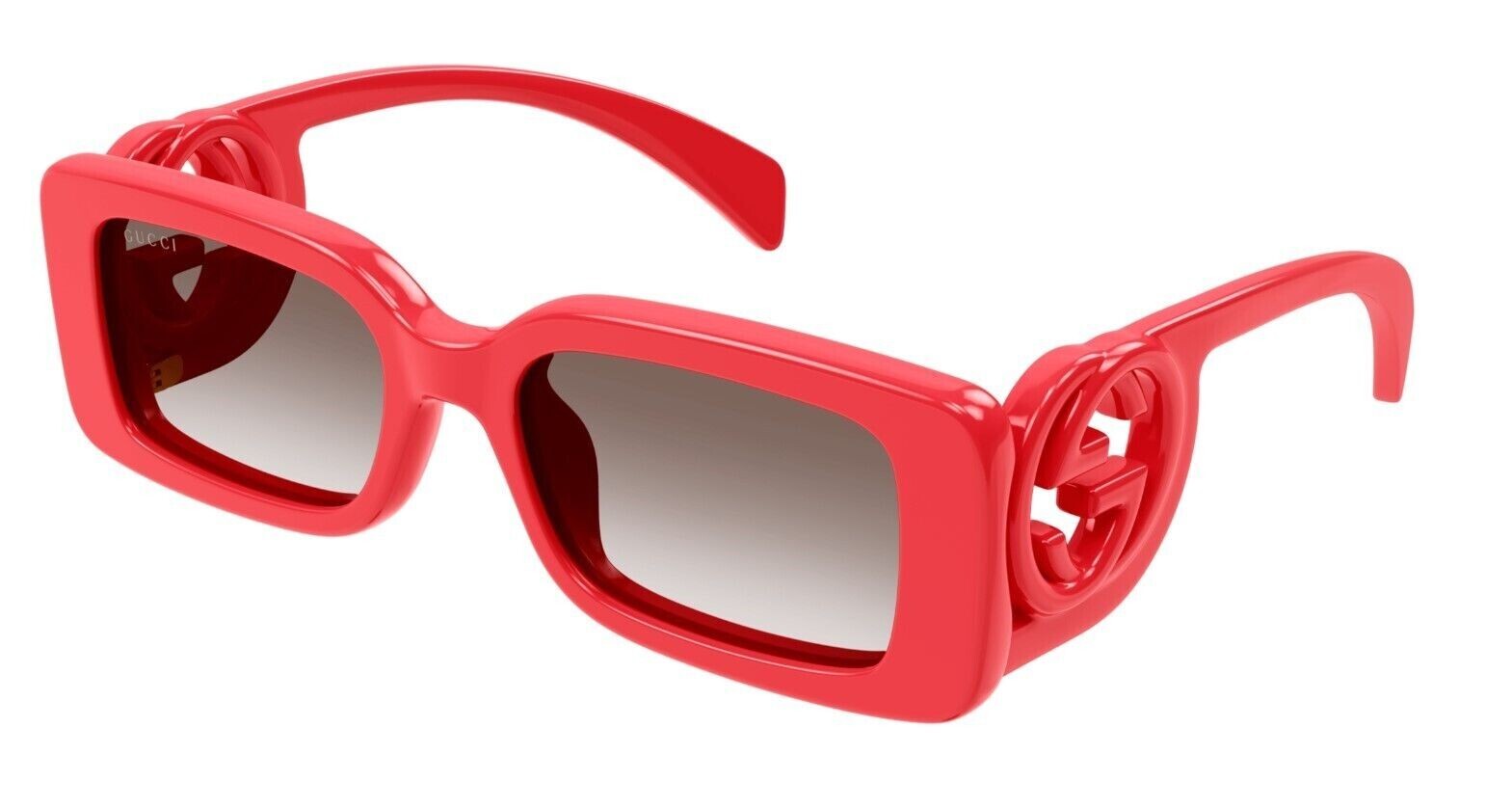 Gucci Brown Gradient Rectangular Ladies Sunglasses GG 1325 S