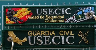Llavero bordado USESIC UNIDAD SEGURIDAD CIUDADANA GUARDIA CIVIL ESPAÑA MILITAR