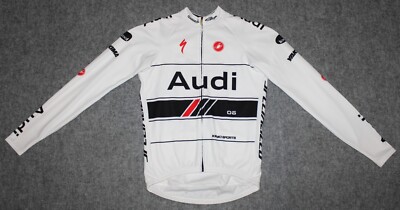 CASTELLI ROSSO CORSA + TEAM AUDI SPECIALIZED Cool Weather Cycling sz L Jersey