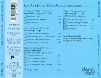JUTLAND ACADEMIC CHOIR NORDISK ROMANTIK NEW CD