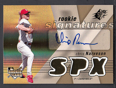 Chris Narveson 2007 SPX Rookie Signatures Auto Card #121 Tigers. rookie card picture
