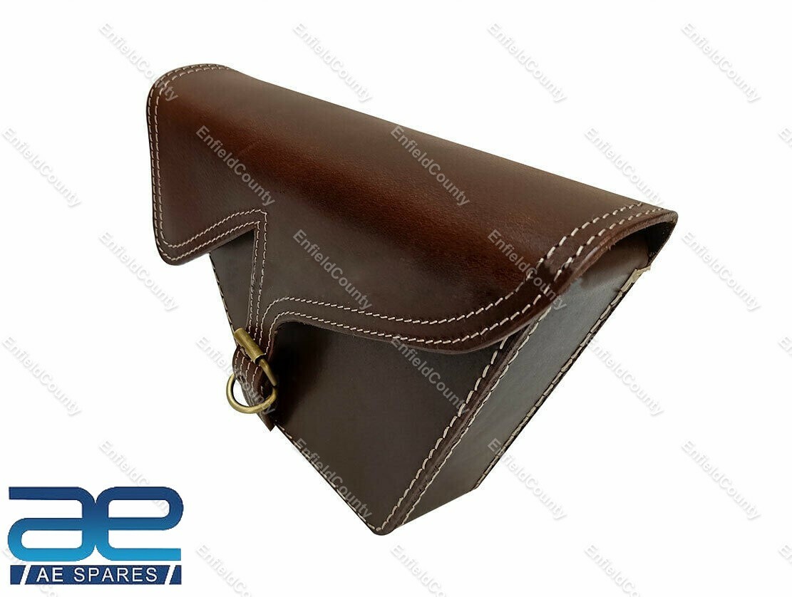 For Royal Enfield Interceptor 650cc Side Panel Bag Genuine Leather Brown 