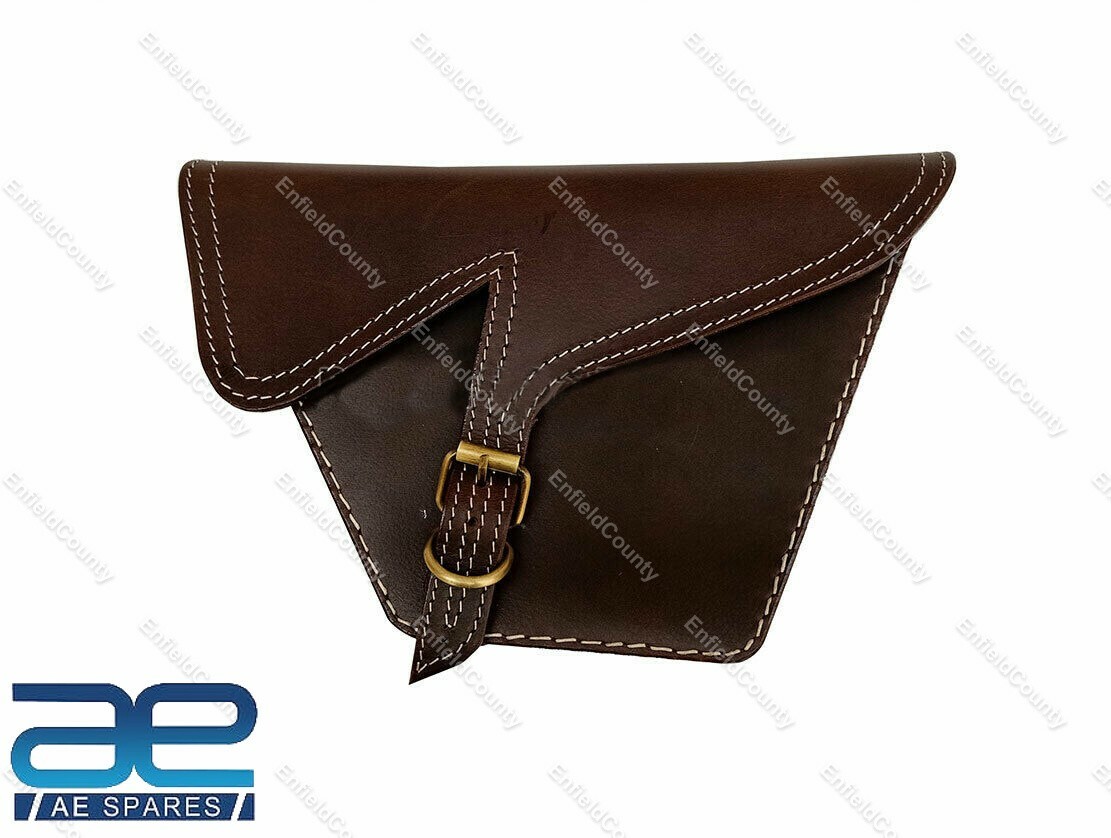For Royal Enfield Interceptor 650cc Side Panel Bag Genuine Leather Brown 