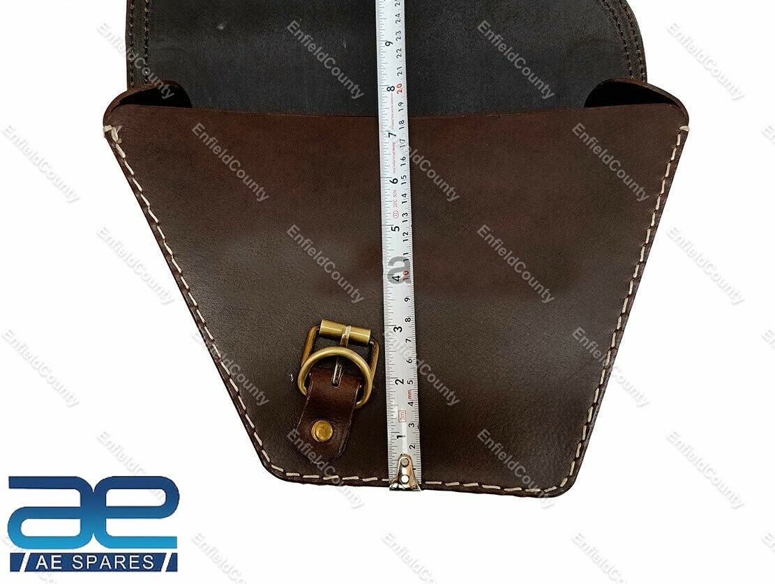 For Royal Enfield Interceptor 650cc Side Panel Bag Genuine Leather Brown 