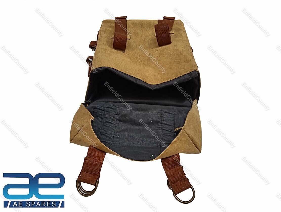 For Royal Enfield Classic 350 500 Sand Color Military Pannier +Fitting Frame  