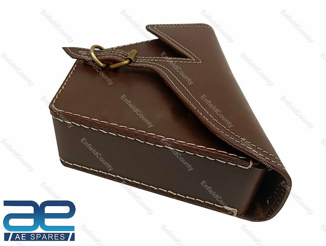 For Royal Enfield Interceptor 650cc Side Panel Bag Genuine Leather Brown 