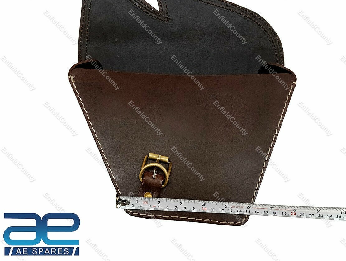 For Royal Enfield Interceptor 650cc Side Panel Bag Genuine Leather Brown 