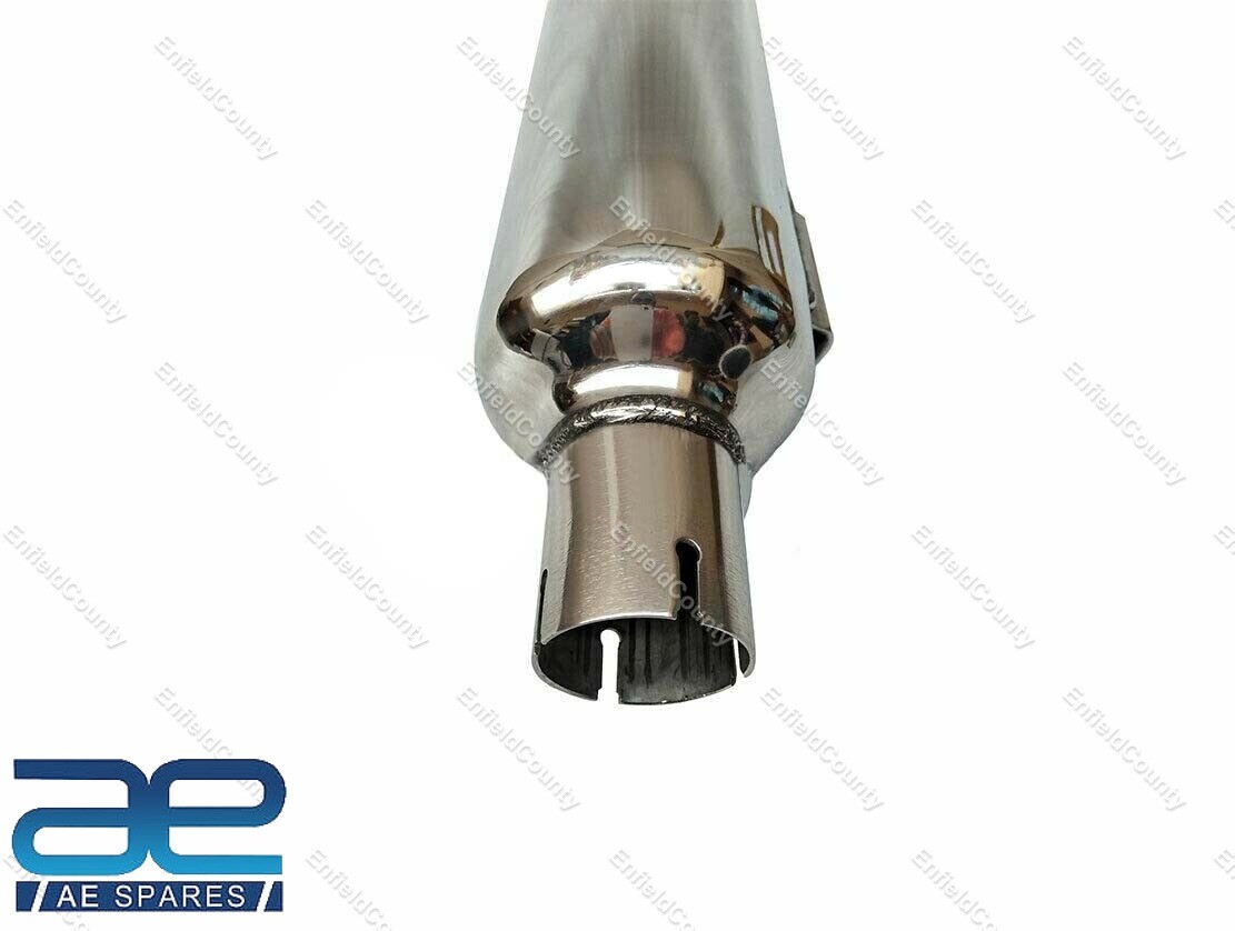 For Royal Enfield Classic 350 500 Silencer Assembly Tapered End Cap Silver  