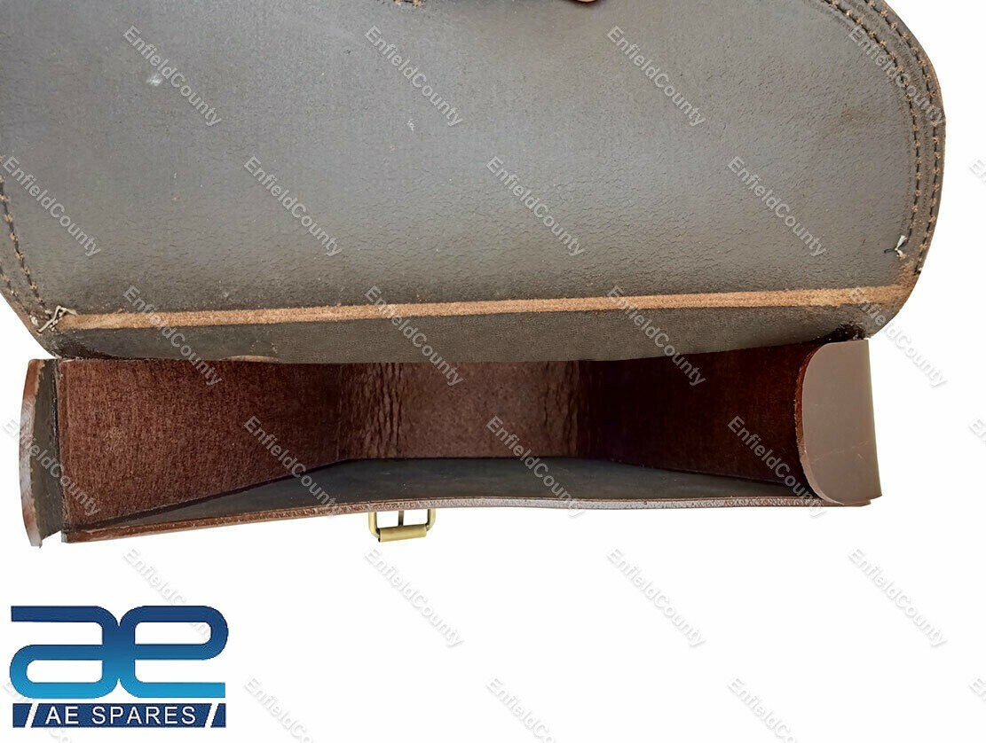 For Royal Enfield Interceptor 650cc Side Panel Bag Genuine Leather Brown 