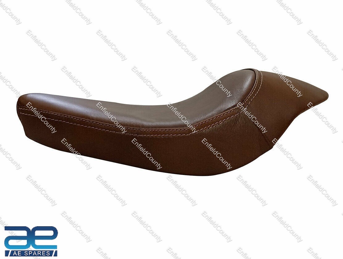 For Royal Enfield Classic 350 500 Genuine Leather Low Rider Solo Seat Brown  