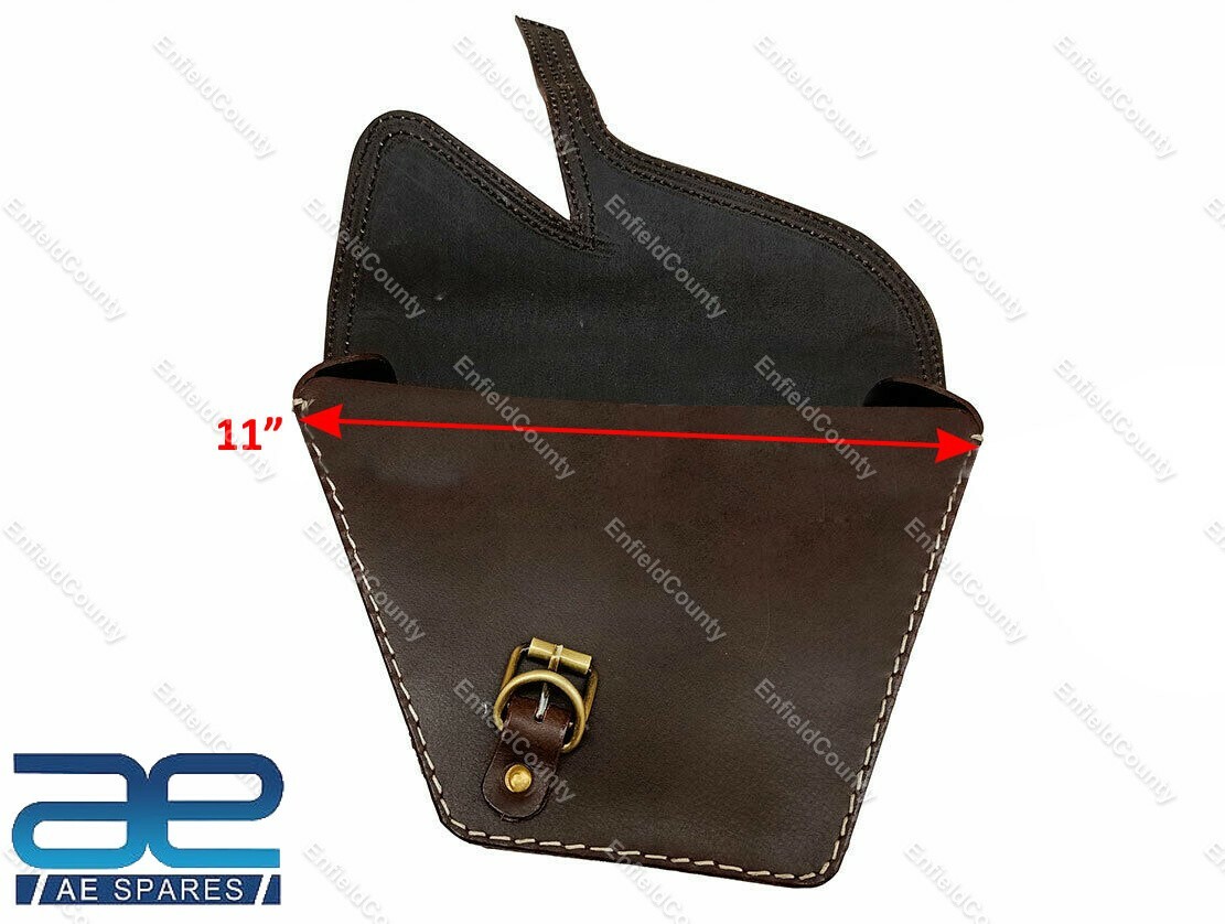 For Royal Enfield Interceptor 650cc Side Panel Bag Genuine Leather Brown 