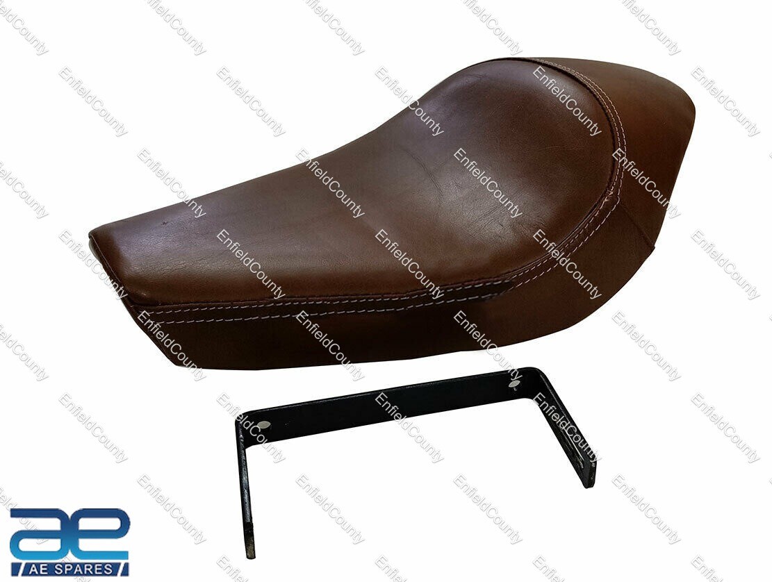 For Royal Enfield Classic 350 500 Genuine Leather Low Rider Solo Seat Brown  