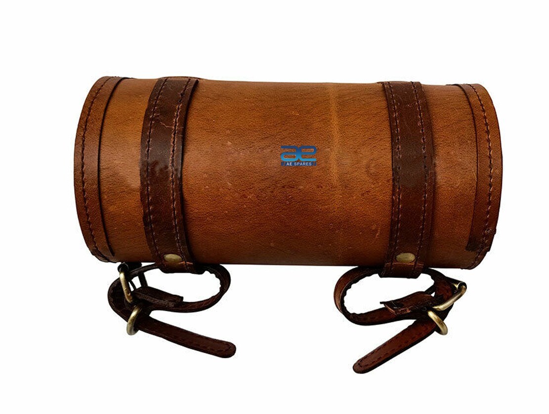 Genuine Leather Tool Roll Bag For Norton Royal Enfield BSA Trumph AJS 