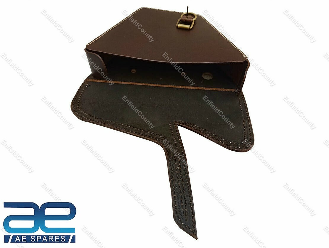 For Royal Enfield Interceptor 650cc Side Panel Bag Genuine Leather Brown 