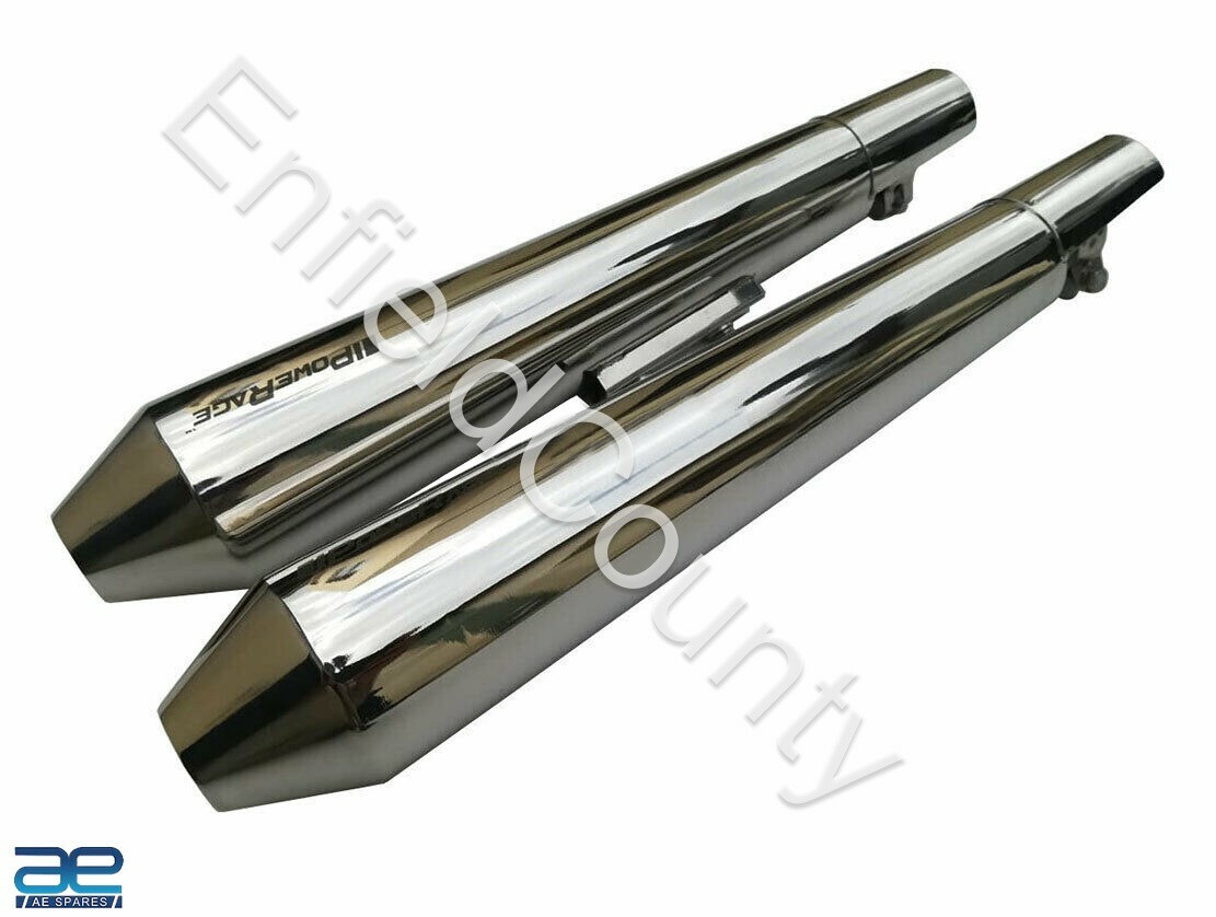 For Royal Enfield Powerage Exhaust Silencer Polished For GT Continental 650  