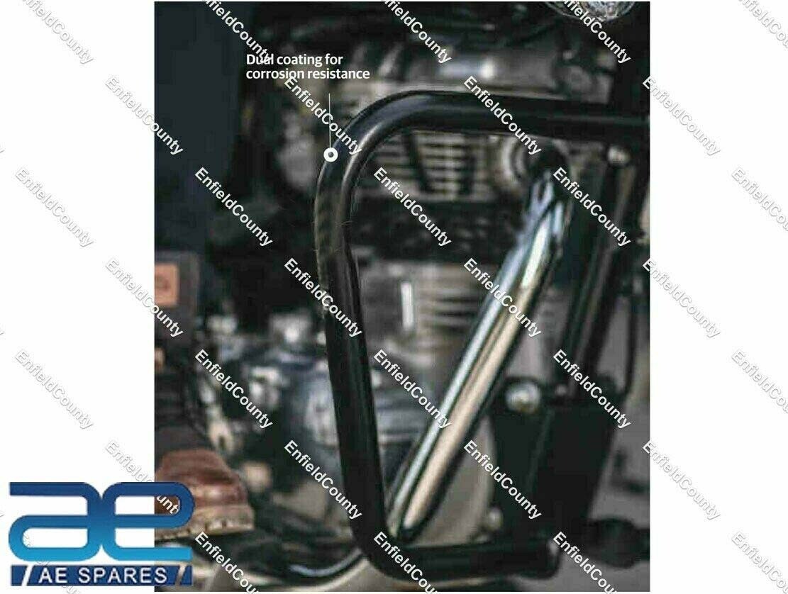 For Royal Enfield Classic Electra & Bullet Trapezium Engine Guard Black 