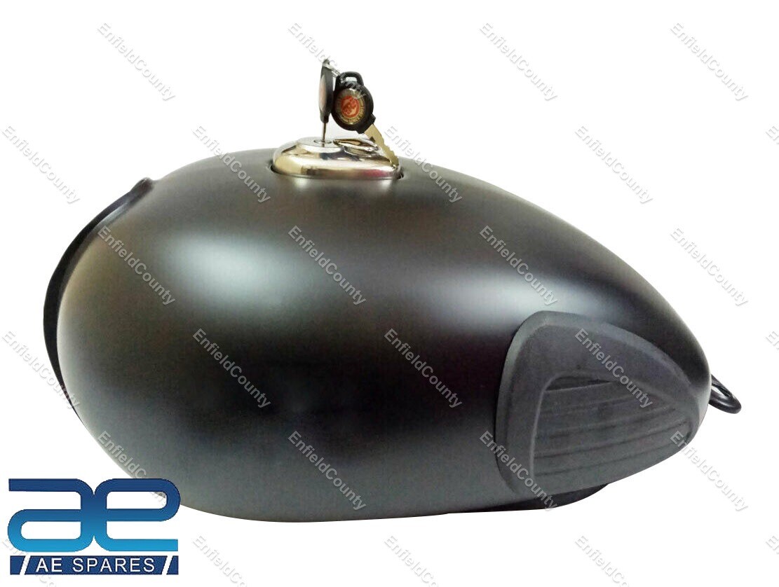 Fuel Petrol Gas Tank Black+Lock Cap For Royal Enfield EFI Classic 500 890095 