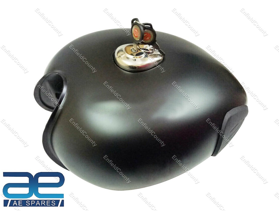 Fuel Petrol Gas Tank Black+Lock Cap For Royal Enfield EFI Classic 500 890095 