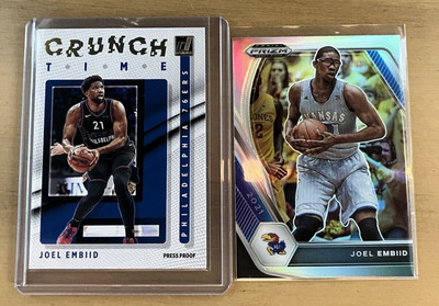 Joel Embiid, Jayhawks, 76ers! 2021 Donruss Crunch Time & Prizm Draft Picks!