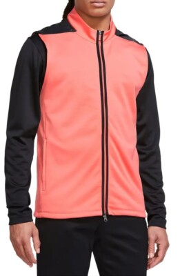 Nike Golf Men's Therma-FIT Victory Full-Zip Vest Orange Sz Large DQ4573-814 $75