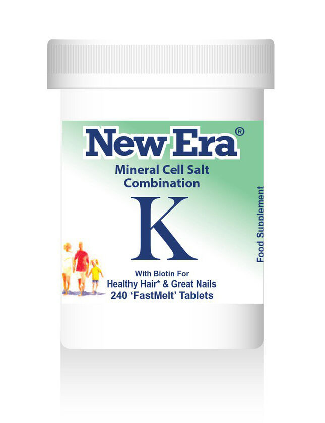 New Era Combination K Tissue Salts BRITTLE NAILS FALLING HAIR 240 Tablets
