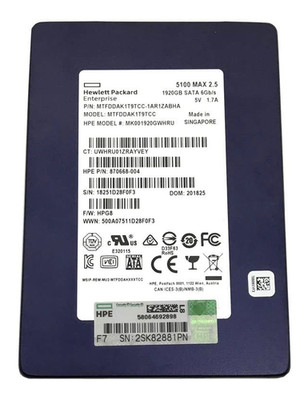 Micron (HP) 5100 MAX 1.92TB SSD 2.5" SATA (MTFDDAK1T9TCC) SSD Drive