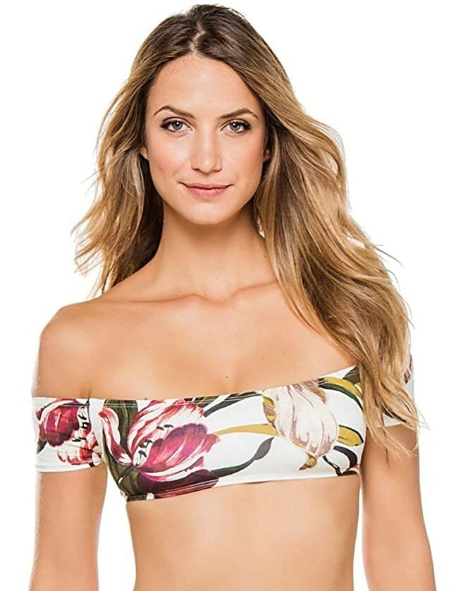 Robin Piccone 262611 Women Off-the-Shoulder Bikini Top Swimwear Size X-Small