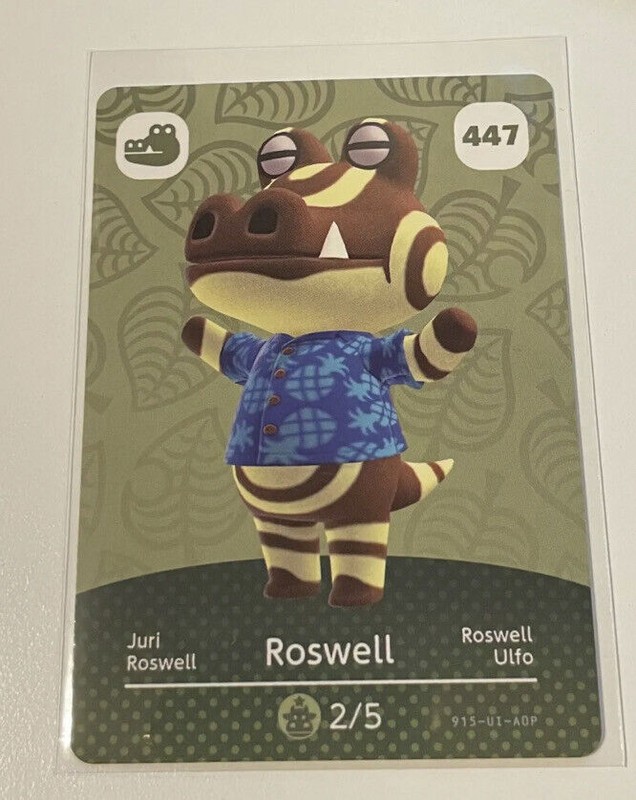 Animal Crossing Amiibo Card 447 Roswell Ulfo SÃ©Rie 5 Eu New Horizons