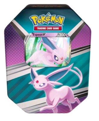Pokémon TCG Sealed Eevee Evolutions Tin Featuring Espeon V