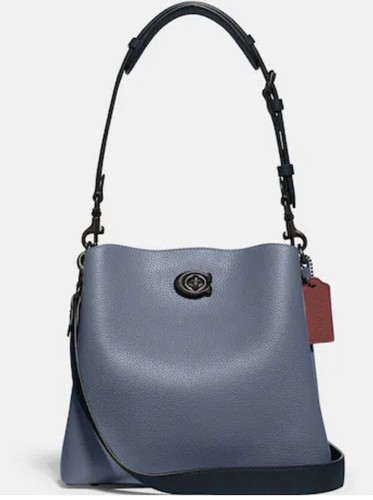 Coach Color-Block Leather Willow Tote Chalk Multi One Size