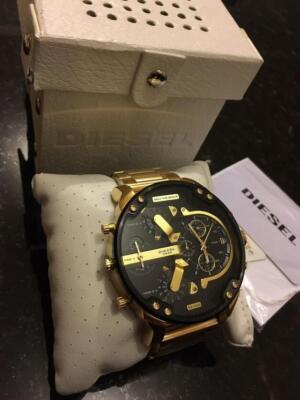 Diesel DZ7333 Mr.Daddy Chronograph Black Dial Gold Stainless Steel Men's Watch