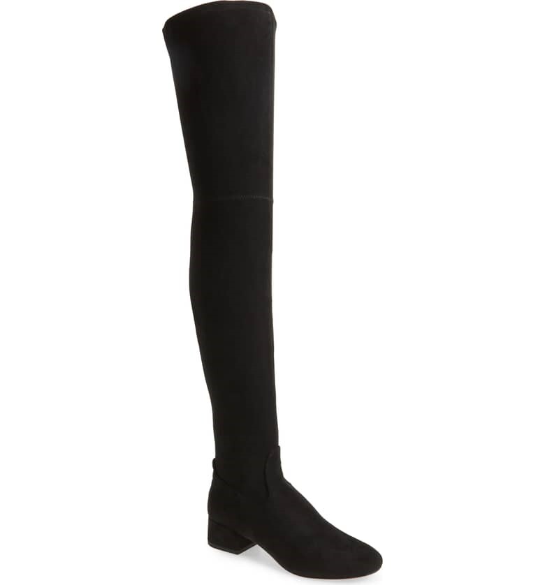 Dolce Vita Jimmy Women's black suede thigh high boots sz. 6.5