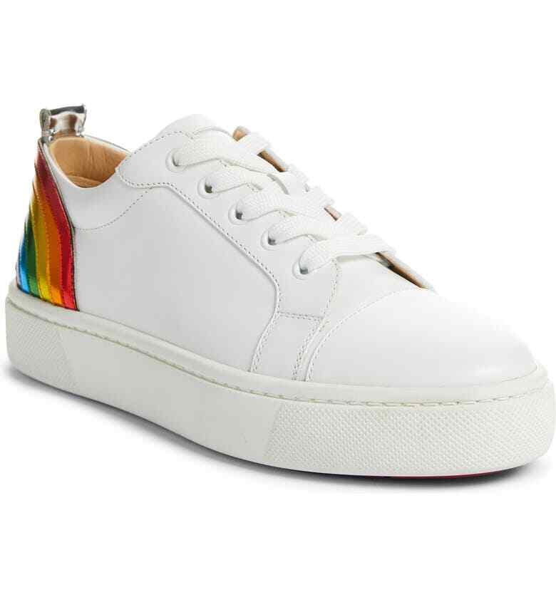 【louren】rib baretop NIB Christian Louboutin Arkenspeed Rainbow Low Top Lace Up