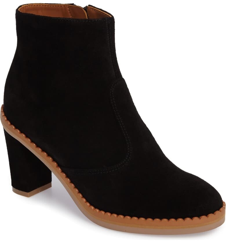 See By Chloe 244417 Womens Stasya Block Heel Bootie Black Size 40 EU/ 10 US