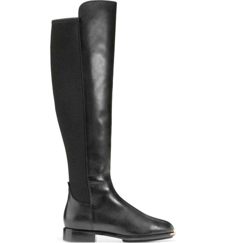 Высокие сапоги выше колена COLE HAAN Grand из черной кожи Ambition HUNTINGTON 7 долларов США