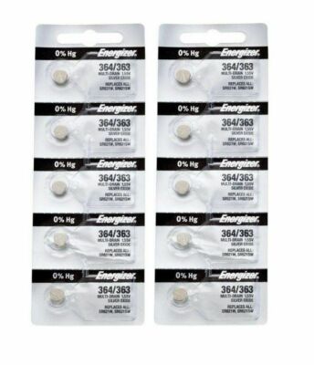 10 x Fresh Energizer Watch Silver Oxide Batteries 364/363 SR621SW Battery New