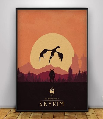 The Elder Scrolls Skyrim Game Poster | Wall Art