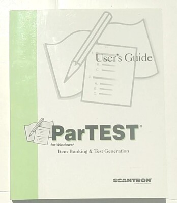 Users Guide ParTEST For Windows Item Banking & Test Generation 1999 Vintage Book