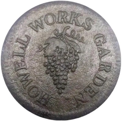 (1834) Signum NJ HT-200a (R-4) Howell Garden Works Hard Times Token