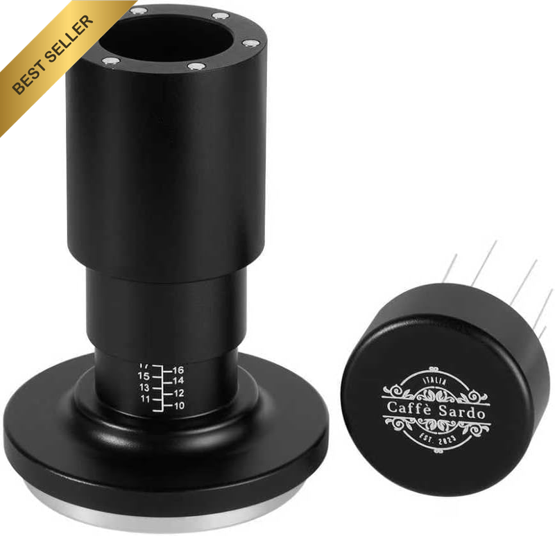 Caffè Sardo 53Mm Espresso Tamper with Built-In WDT Tool – Fits Breville 54Mm Mac
