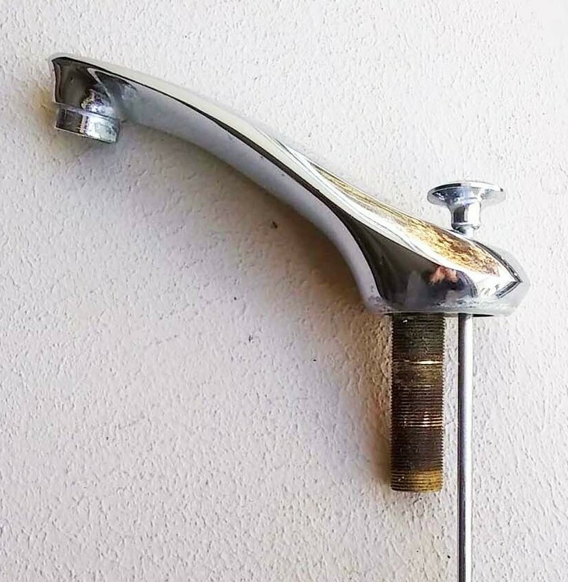 Vintage Bathroom Sink Faucet Chrome no hardware except drain pull