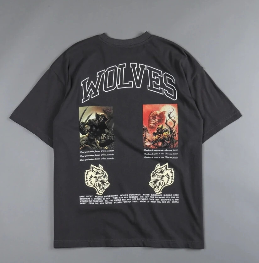 VANQUISH - 【take】Darc Sport TシャツXL Darc Sport Dry Wolf Shirt Mens XL Wolves Logo Graphic