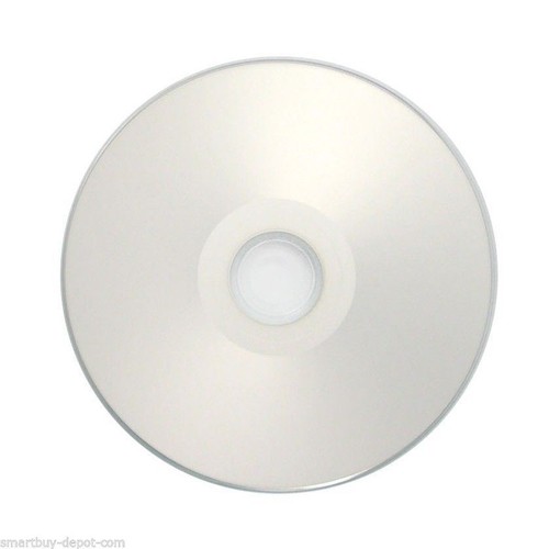 100 Pcs SmartBuy Blank CD-R CDR 52X 700MB/80Min Silver Inkjet Hub Printable Disc