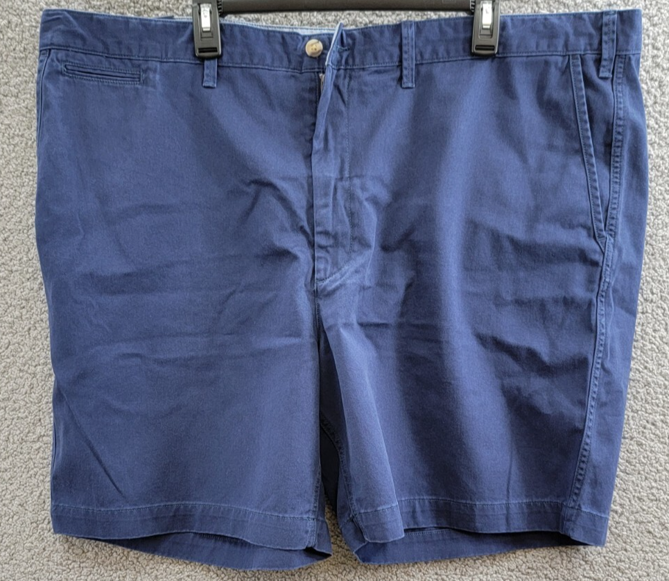Polo Ralph Lauren Big & Tall Classic-Fit Chino Shorts Men's 46B/46G Navy Button~ - Picture 2 of 18